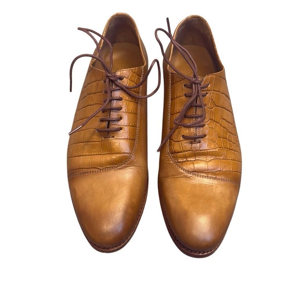 Taft Men's Paris Handcrafted Leather and Jacquard Dress Shoes Sz 6 / 39